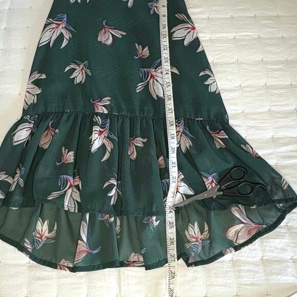 Japna Racerback Camisole Ruffle Peplum Women's M | Green Floral Fairy Goth - Picture 6 of 7